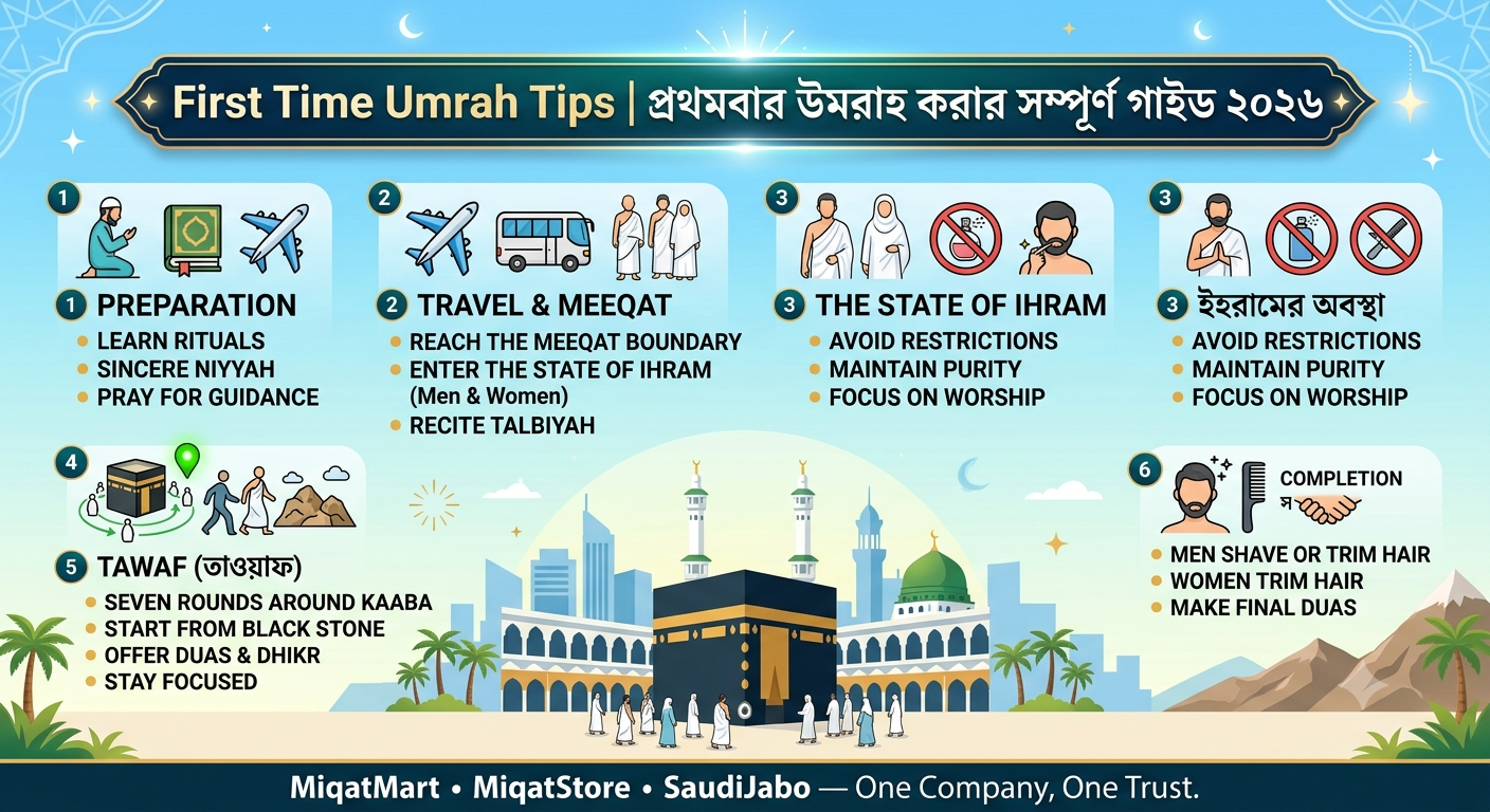 First Time Umrah Tips | প্রথমবার উমরাহ করার সম্পূর্ণ গাইড ২০২৬